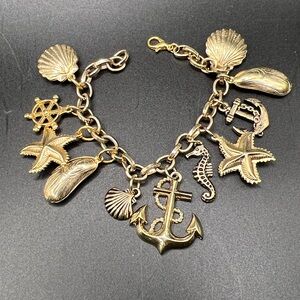 Vintage Gold-Tone Charm Bracelet